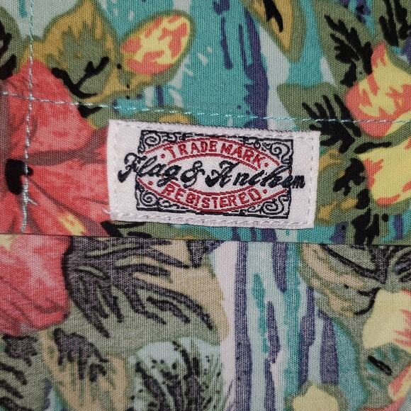 Flag & Anthem Mens XL Floral Button Down Shirt Casual Summer Coastal Style - Picture 8 of 10